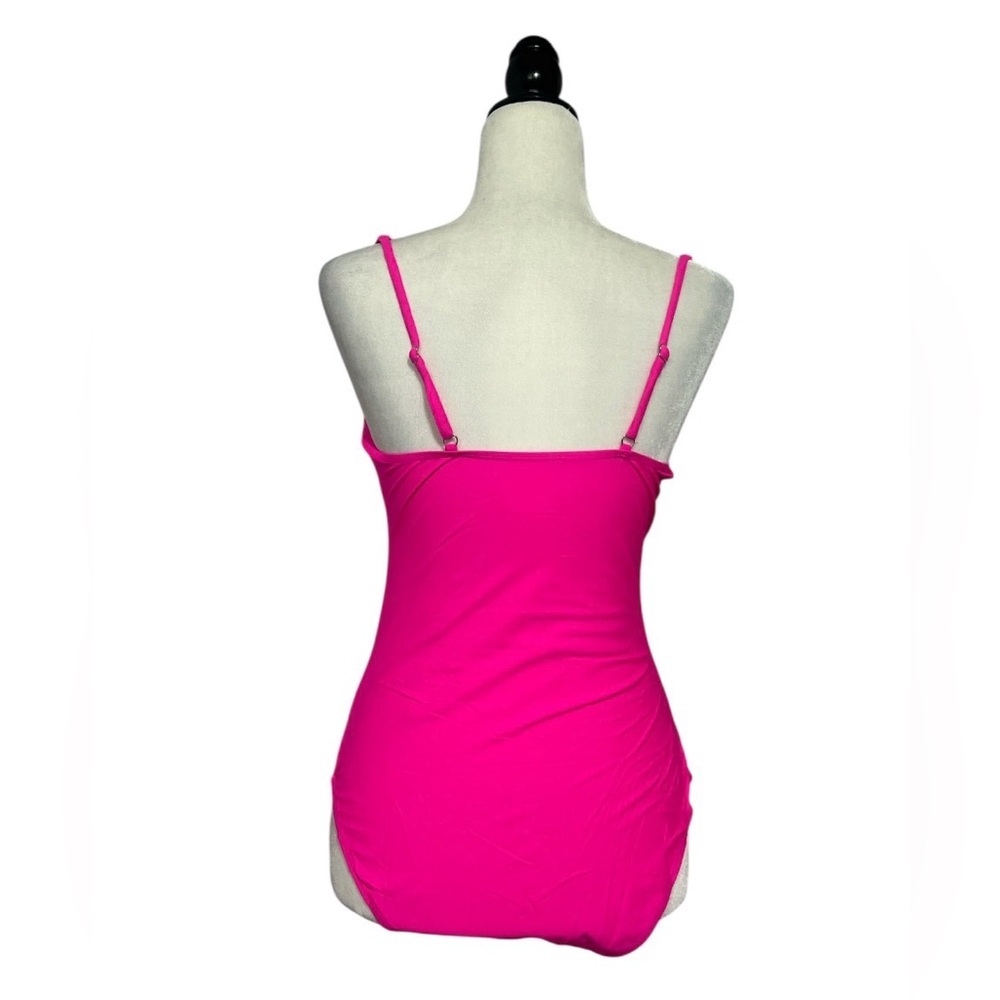 🆕 Pink Ruched One Piece Swimsuit - Picture 2 of 8